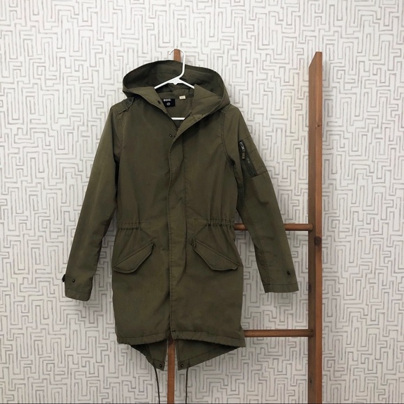 long green utility jacket